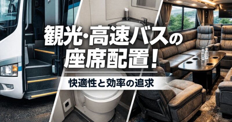 観光・高速バスは快適重視の座席配置