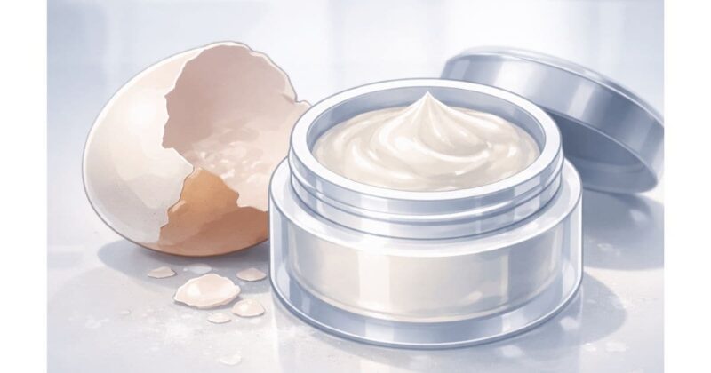 いつもの洗顔料に卵殻パウダーを入れる