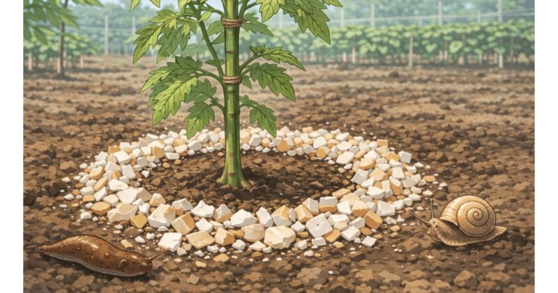 植物の周りに撒いてナメクジ除け